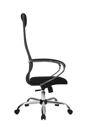 Компьютерное кресло SU-B-8 серый, с подлокотниками, крестовина