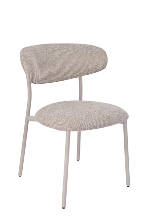 Стул обеденный Ayla бежево-зеленый с кремовыми ножками 2 шт.