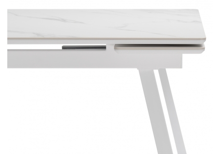 Керамический стол Норман 140(200)х80 белый мрамор alpin white, snow white, белый
