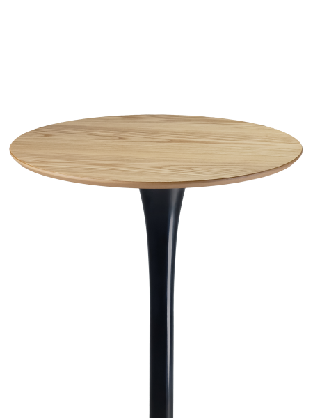 Барный стол Tulip style черный каркас столешница бук