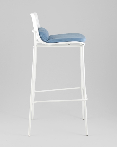 Стул барный Louran с подушкой белый