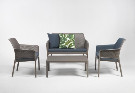 Диван пластиковый Net Bench бежевый