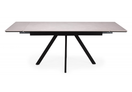 Керамический стол Вилли 140(200)х80 carmen light grey, черный