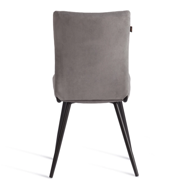 Стул обеденный Monte Carlo серый, ткань и металл, мягкое сиденье, без подлокотников