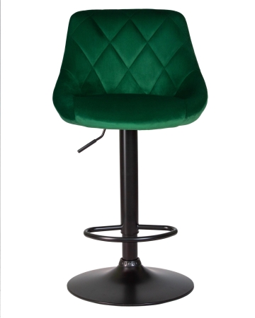 Набор 2 шт Стул барный LOGAN BLACK, зеленый велюр (MJ9-88)