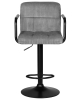 Набор 2 шт Стул барный KRUGER ARM BLACK, серый вельвет (LAR-E2041-25)