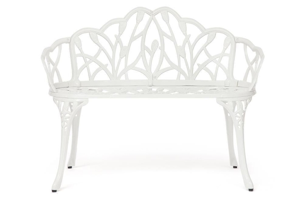 Скамья Secret De Maison Strauss (Штраус) алюминиевый сплав, 99хх56х76 см, сливочно-белый