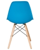 Стул обеденный DSW ножки светлый бук, голубой BE-02