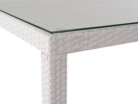 Плетеный стол MILANO 150 см белый
