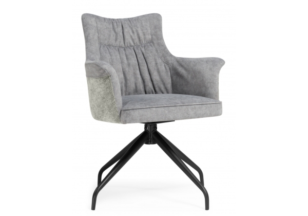 Стул на металлокаркасе Kaser 360 крутящийся серый, черный