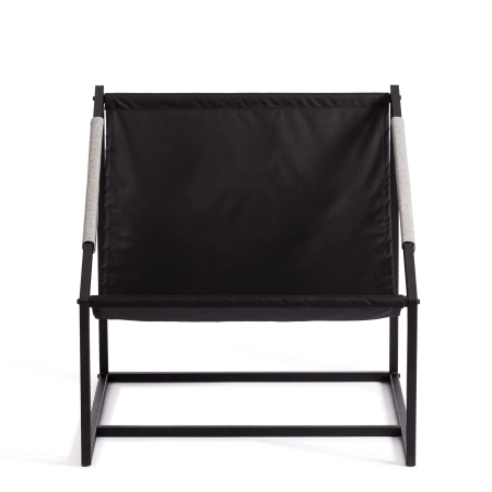 Кресло Charli серый и бежевый, ткань и металл, мягкое сиденье, без подлокотников