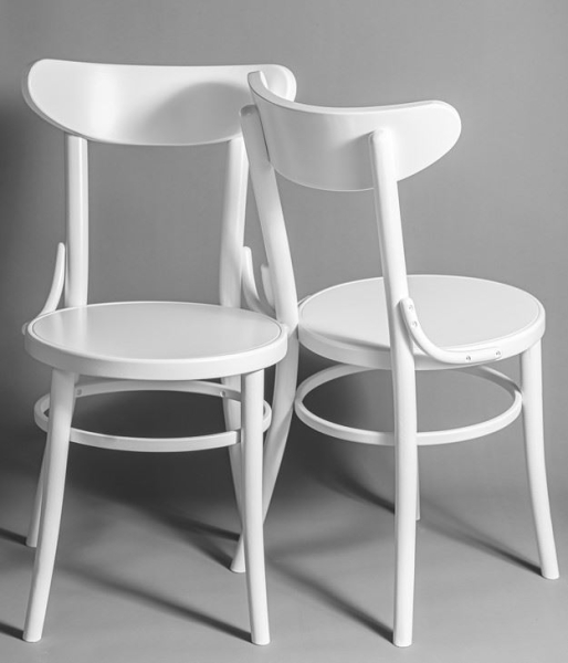 Стул венский Luna белый, жесткое сиденье