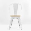 Стул Tolix style Wood белый