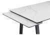 Керамический стол Джек 140(200)х80 белый мрамор, черный