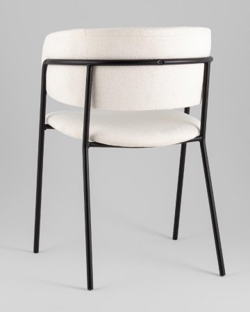 Кресло Нэлли New буклированный велюр белый