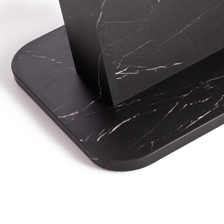 Стол обеденный SMART ЛДСП, 105-140х68,6х75 см, мрамор блэк роял, белый