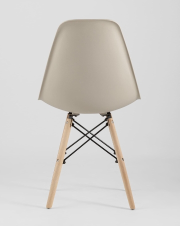 Стул Eames Style DSW бежевый x4 (разборный каркас)