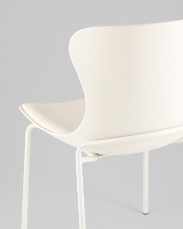 Стул Shaya с подушкой пластик молочный