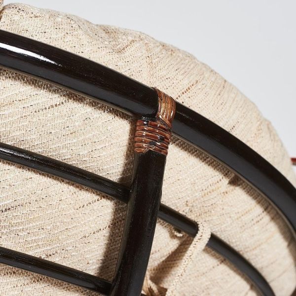 Кресло-качалка "PAPASAN" w 23 и 01 B с подушкой, античный черно-коричневый