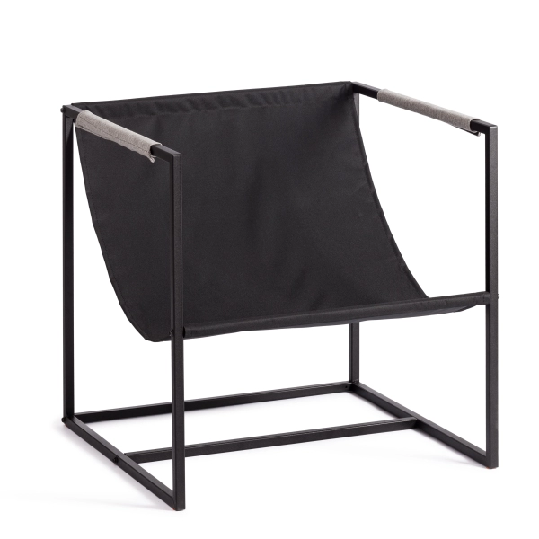 Кресло Charli серый и бежевый, ткань и металл, мягкое сиденье, с подлокотниками