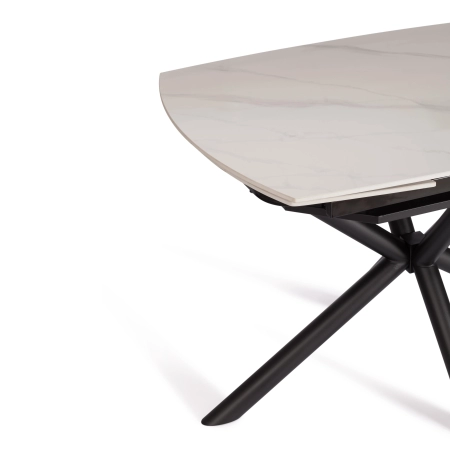 Стол обеденный Winston белый, металл и керамика, прямоугольная столешница