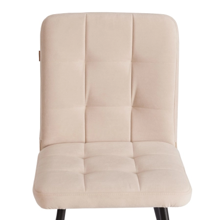 Стул обеденный Medeo бежевый, ткань и металл, мягкое сиденье, без подлокотников