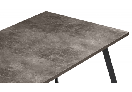 Стол деревянный Кортни 117 (157) x 77 бетон темный, черный матовый