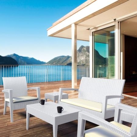 Столик плетеный для шезлонга GT 1009 белый