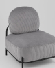 Кресло Стоун велюр рельефный светло-серый