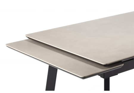 Керамический стол Норман 140(200)х80 carmen light grey, черный