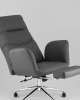 Кресло руководителя TopChairs Solid NC с оттоманкой серый