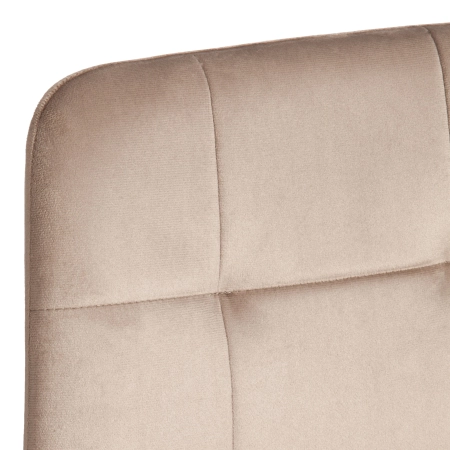 Стул CHILLY бежевый, велюр и металл, мягкое сиденье, без подлокотников