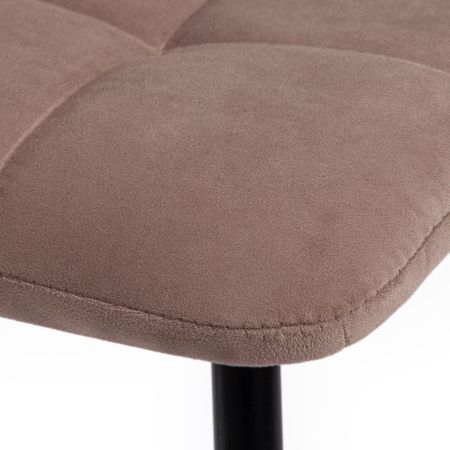 Стул CHILLY MAX велюр и металл, 45х59х88 см, серо-бежевый 08, черный