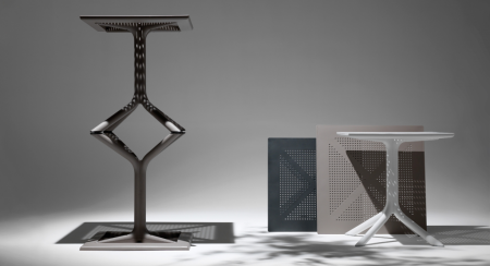 Стол пластиковый обеденный Clip 70 табак