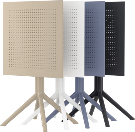 Стол пластиковый складной Siesta Contract Sky Folding Table 60 серый