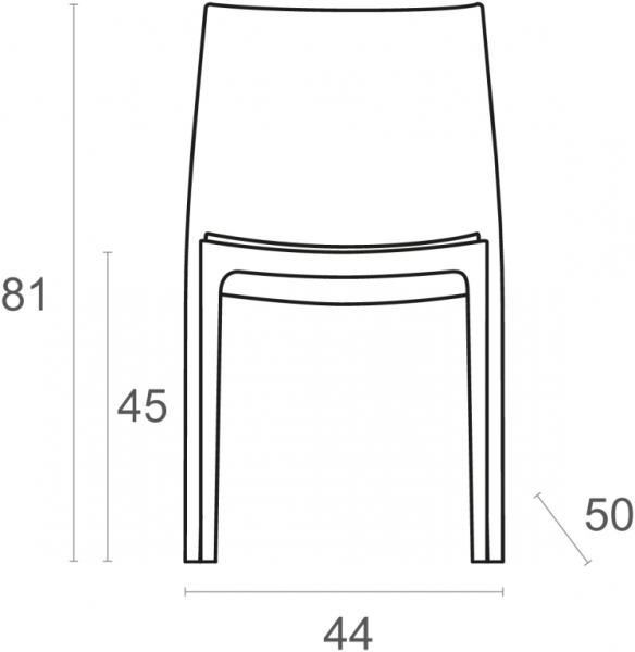 Стул пластиковый Siesta Contract Maya зеленый