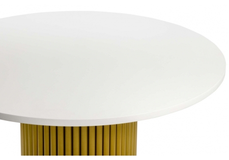 Стол деревянный Барел 110 белый, золото