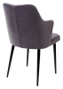 Стул HERMAN серый #27 велюр, черный каркас