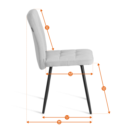 Стул обеденный Medeo бежевый велюр