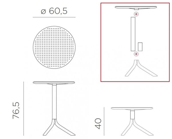 Стол пластиковый обеденный Step + Step Mini белый