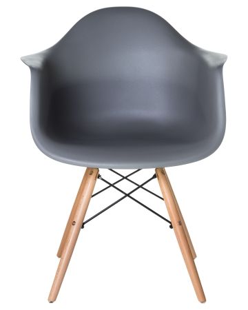 Стул обеденный DAW ножки светлый бук сиденья темно-серый GR-04