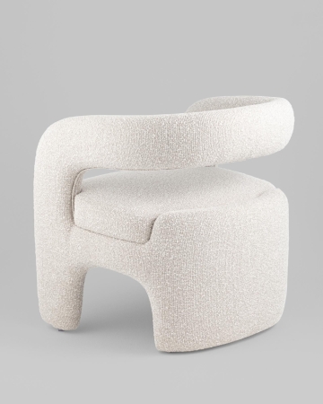 Кресло лаунж Bones жемчужный