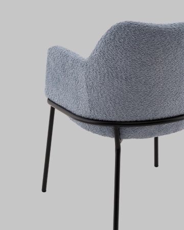 Стул с подлокотниками Кози new ткань букле синий