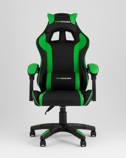 Кресло спортивное TopChairs Shadow черно-зеленый