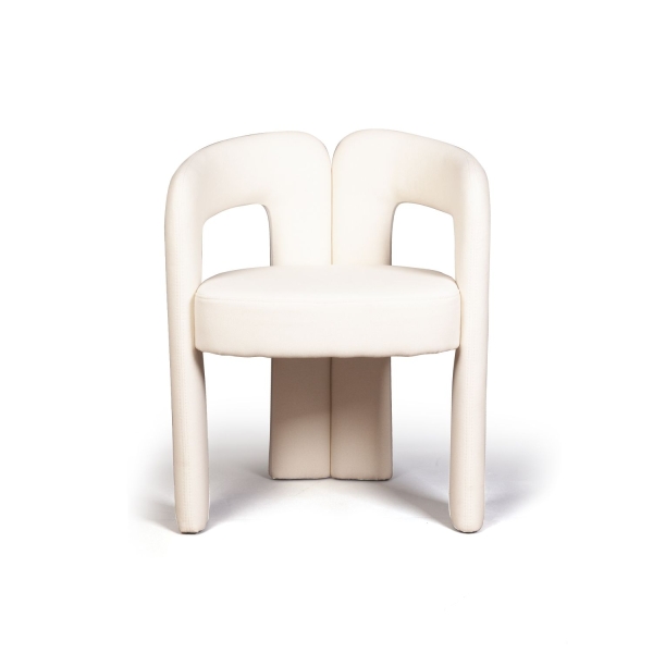 Полукресло Angie, ткань, велюр молочный