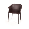 Стул с подлокотниками GIO кожа коричневый