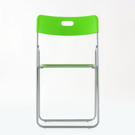 Стул N-299 Fold металлокаркас, пластик светло-зеленый