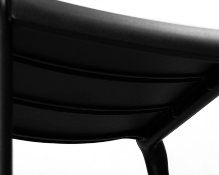 Стул NESSA черный, пластик, твердое сиденье, без подлокотников