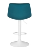 Набор 2 шт Стул барный TAILOR WHITE, морской волны велюр (MJ9-99)