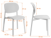 Стул ADORE (mod. XRB-1025) белый